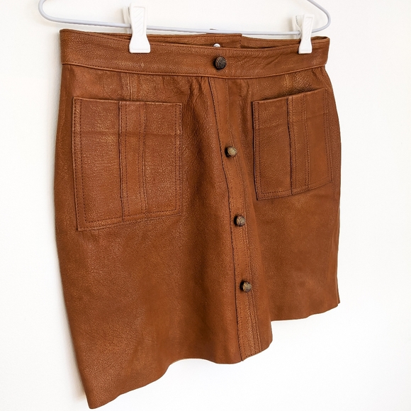 SOLD Aje Shrimpton Mini leather skirt size 12 BNWT - Picture 3 of 10